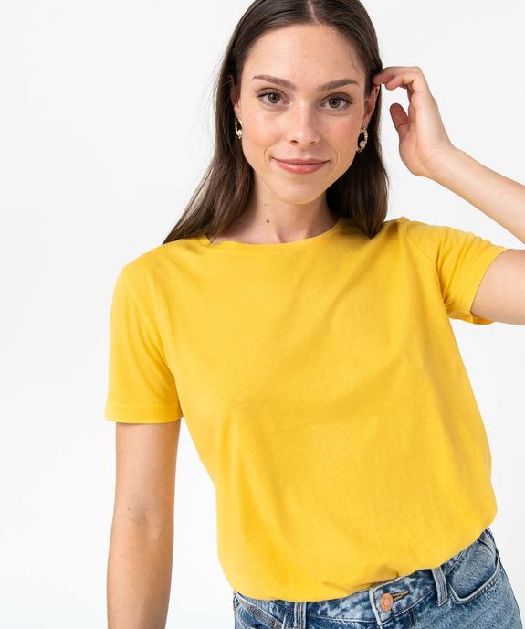 Tee-shirt à manches courtes et col rond femme vue2 - GEMO(FEMME PAP) - GEMO
