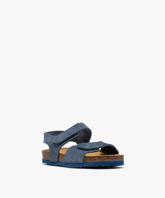 Sandales en cuir suédé à scratch garçon vue2 - BUGGY GEMO FOR GOOD - GEMO