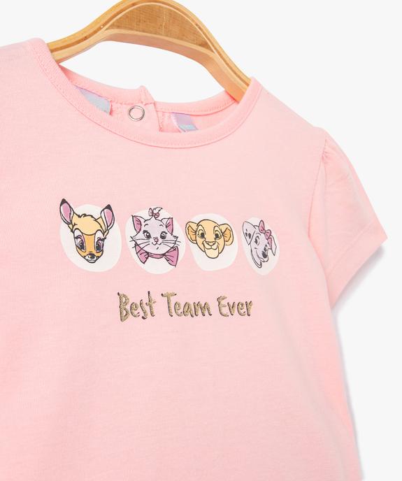 Tee-shirt bébé fille à manches courtes imprimé - Disney vue2 - DISNEY BABY - GEMO