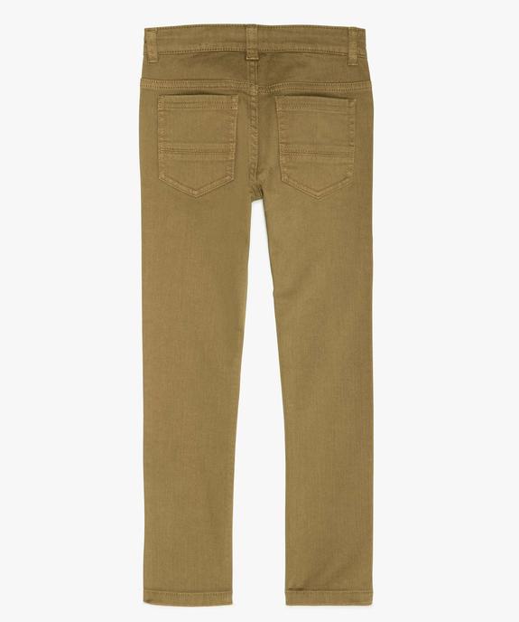 Pantalon garçon uni coupe Slim extensible  vue4 - GEMO 4G GARCON - GEMO