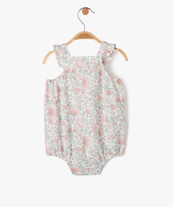 Combishort à bretelles à motifs fleuris bébé fille vue4 - GEMO(BB COUCHE) - GEMO