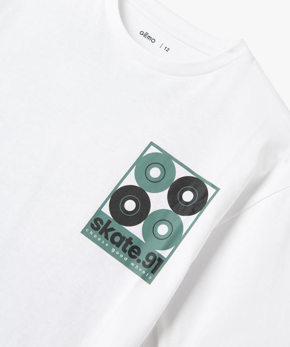Tee-shirt à manches courtes inscriptions skate garçon vue4 - GEMO 4G GARCON - GEMO