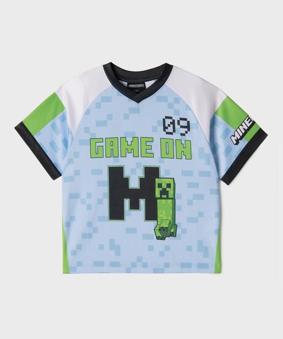 Tee-shirt de sport manches courtes imprimé garçon - Minecraft vue1 - MINECRAFT - GEMO