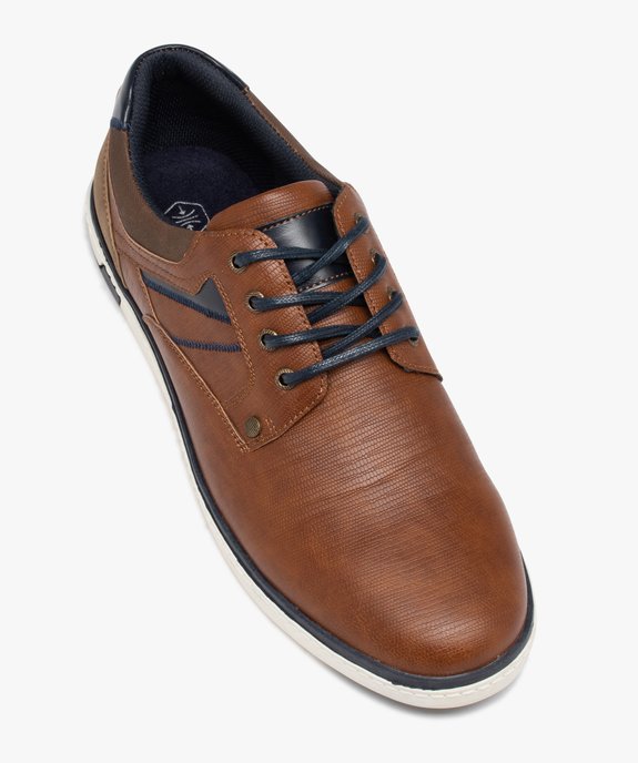 Derbies style tennis à semelle contrastée homme vue6 - GEMO (CASUAL) - GEMO