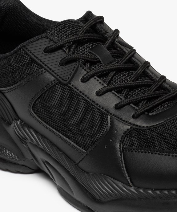 Baskets homme style running unies multi-matières vue6 - GEMO (SPORTSWR) - GEMO