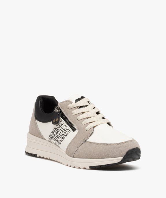 Baskets femme style casual avec détails fantaisie - Hobiz vue2 - HOBIZ - GEMO