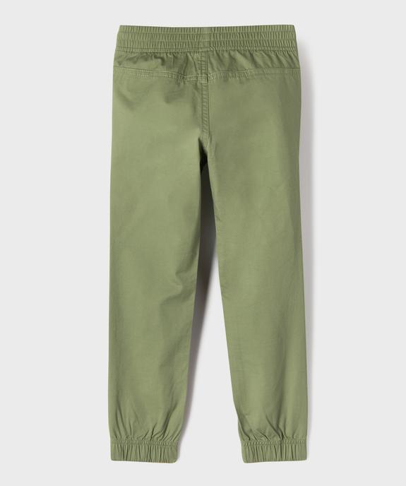 Pantalon en coton coupe jogger garçon vue4 - GEMO (ENFANT) - GEMO