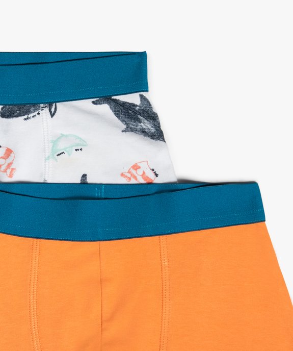 Boxer garçon imprimé poissons (lot de 2) vue2 - GEMO 4G GARCON - GEMO