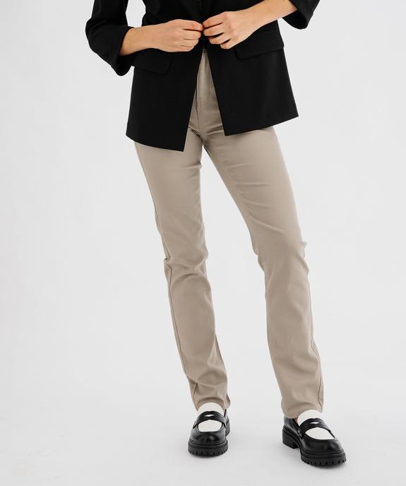 Pantalon coupe Regular taille normale femme vue7 - GEMO 4G FEMME - GEMO