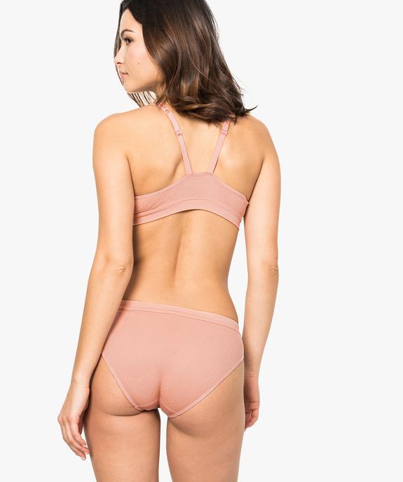 Slip uni en maille gaufrée vue3 - GEMO(HOMWR FEM) - GEMO