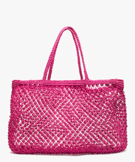 Sac de plage femme macramé en jute vue1 - GEMO (ACCESS) - GEMO