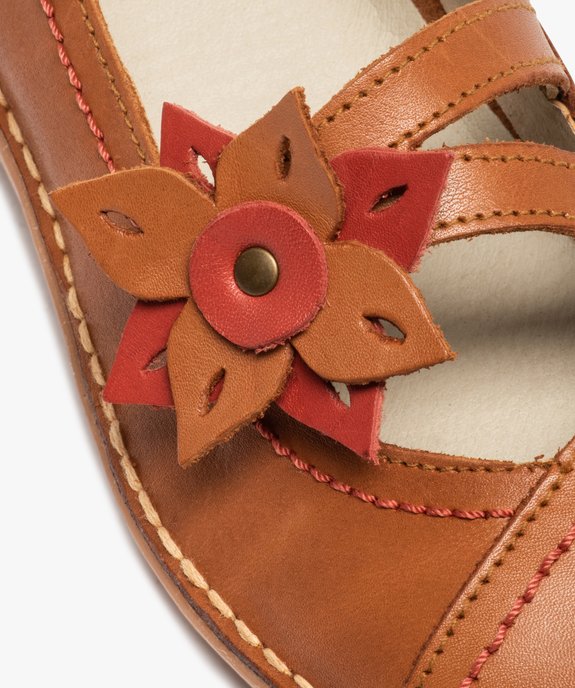 Ballerines femme confort avec fleur en relief vue6 - GEMO(URBAIN) - GEMO