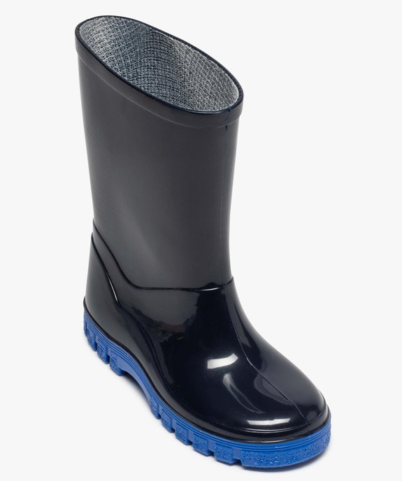 Bottes de pluie garçon à semelle crantée colorée vue5 - GEMO (ENFANT) - GEMO