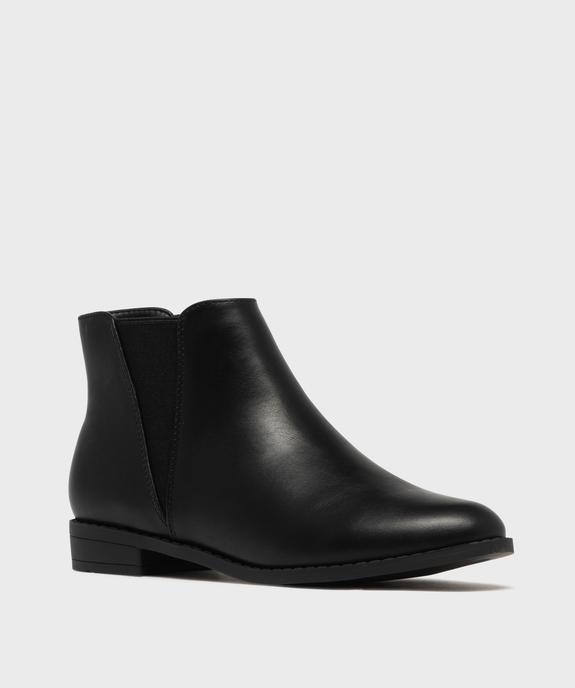 Bottines femme unies à talon plat style Chelsea   vue9 - VALENTINA BALDA - GEMO