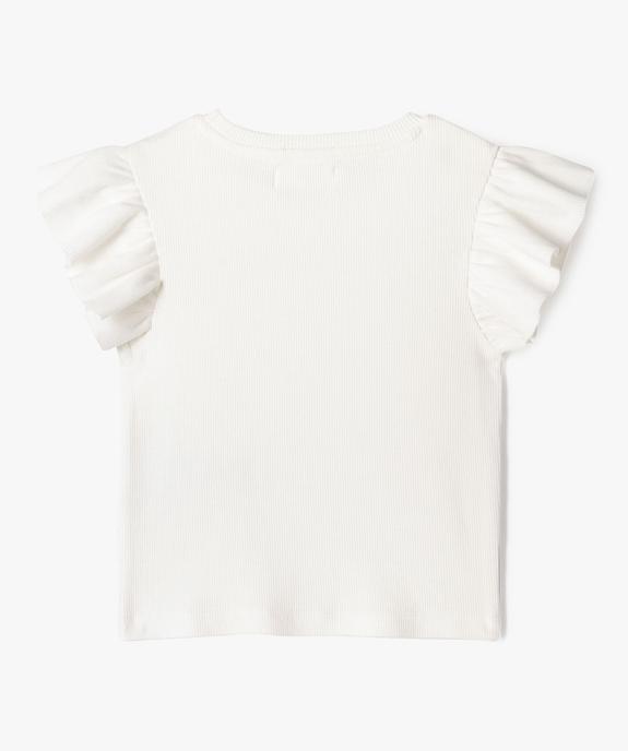 Tee-shirt manches courtes à volants fille vue13 - GEMO 4G FILLE - GEMO