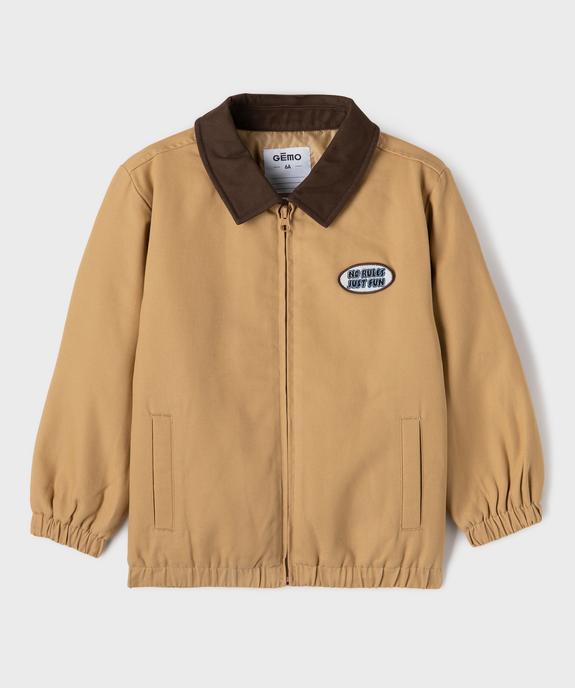Blouson en coton avec rembourrage fin garçon vue1 - GEMO (ENFANT) - GEMO