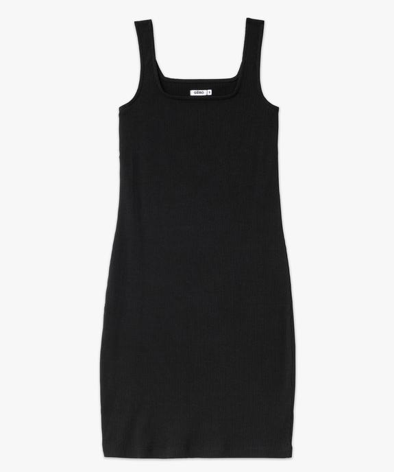 Robe courte à bretelles moulantes en maille côtelée femme - GEMO 4G FEMME Robe courte à bretelles moulantes en maille côtelée femme vue4 - GEMO 4G FEMME - GEMO