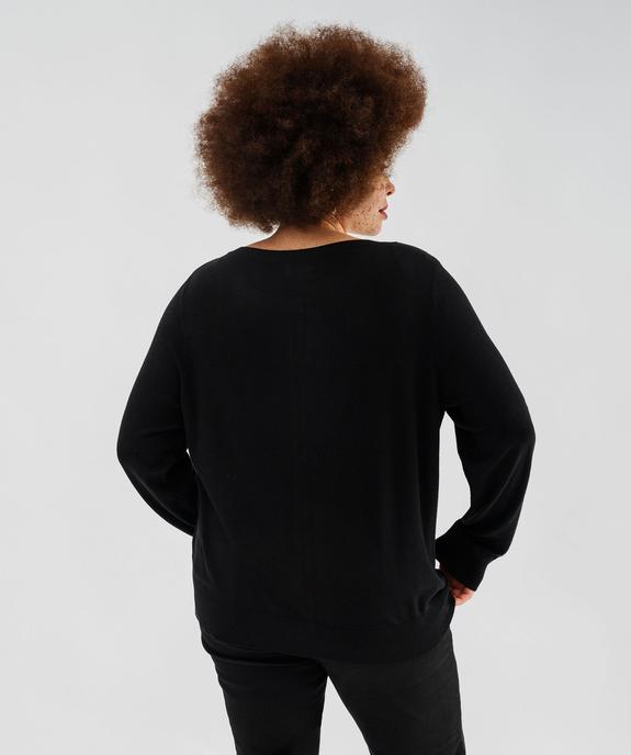 Gilet fin long à col rond femme grande taille vue7 - GEMO (G TAILLE) - GEMO