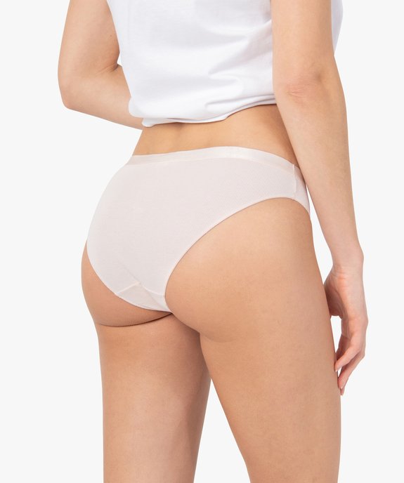 Culotte femme en maille côtelée (lot de 2) vue3 - GEMO 4G FEMME - GEMO