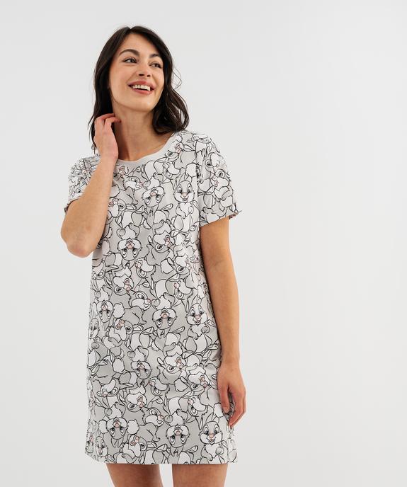 Chemise de nuit manches courtes à motifs lapin Panpan femme - Disney vue1 - PANPAN - GEMO