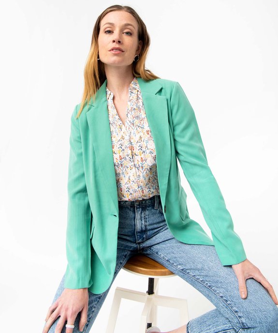 Veste de tailleur femme avec fermeture un bouton vue1 - GEMO(FEMME PAP) - GEMO