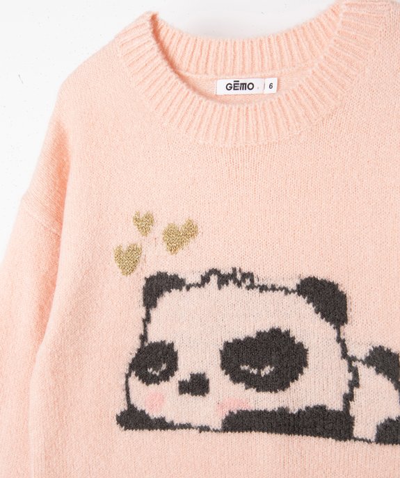 Pull imprimé en maille extensible fille vue2 - GEMO (ENFANT) - GEMO