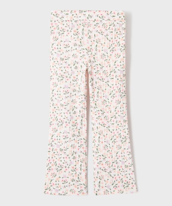 Legging flare en maille côtelée fille vue3 - GEMO 4G FILLE - GEMO