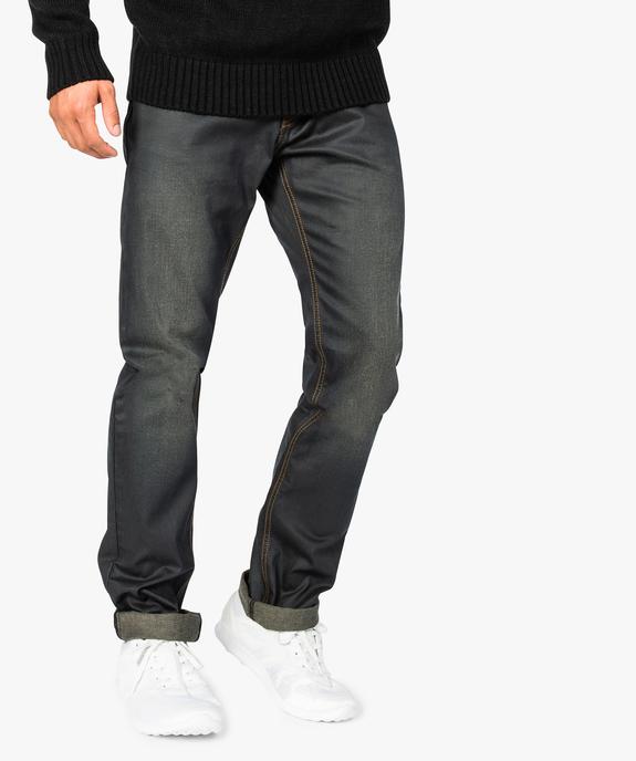 Jean enduit pour homme avec détail poche fantaisie vue1 - GEMO (CASUAL) - GEMO