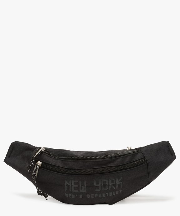 Sac banane homme en toile inscription New-York vue1 - GEMO (ACCESS) - GEMO