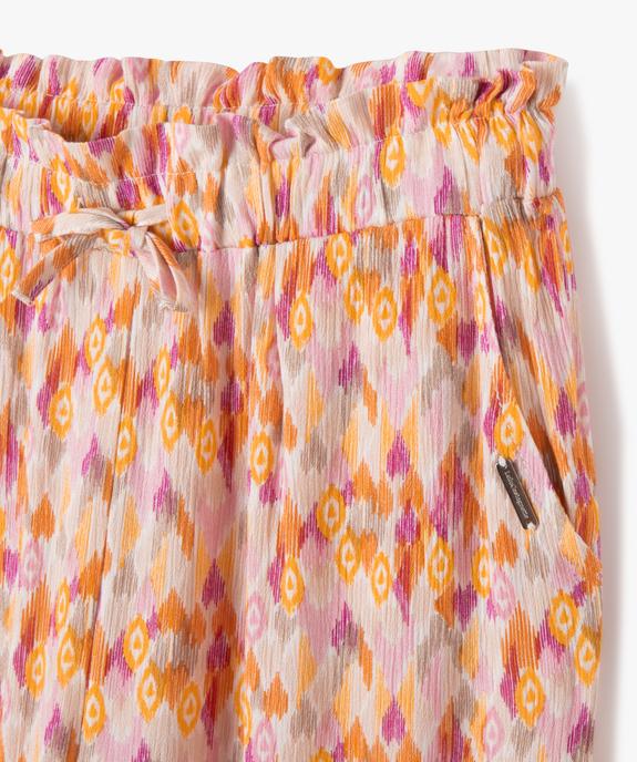 Pantalon fille imprimé coupe ample - LuluCastagnette vue3 - LULUCASTAGNETTE - GEMO