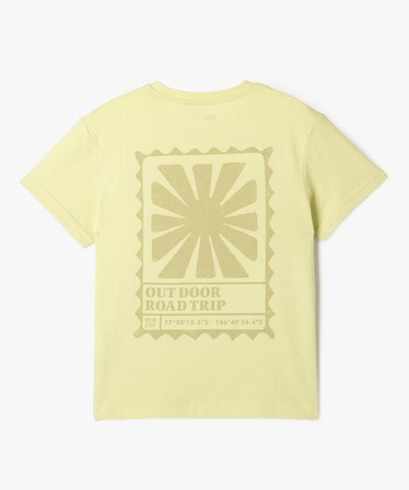 Tee-shirt manches courtes imprimé devant et dos garçon vue4 - GEMO 4G GARCON - GEMO