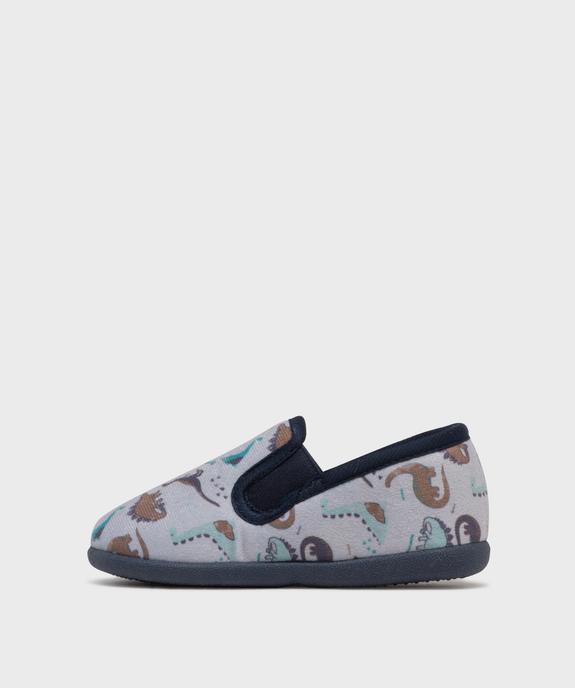 Chaussons pantoufles à motif dinosaures garçon  vue3 - GEMO 4G GARCON - GEMO