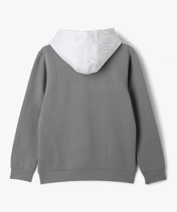 Sweat à capuche tricolore garçon vue3 - GEMO (JUNIOR) - GEMO