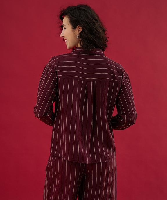 Chemise fluide à fines rayures femme vue5 - GEMO 4G FEMME - GEMO