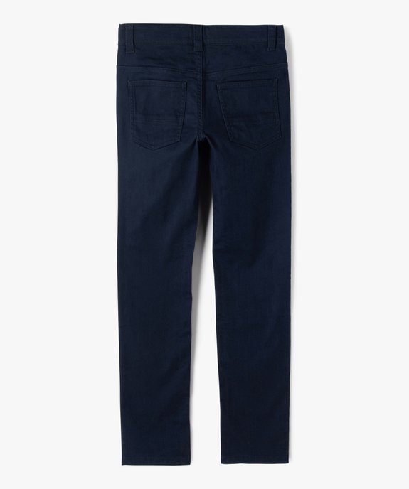 Pantalon garçon style jean slim 5 poches vue3 - GEMO 4G GARCON - GEMO