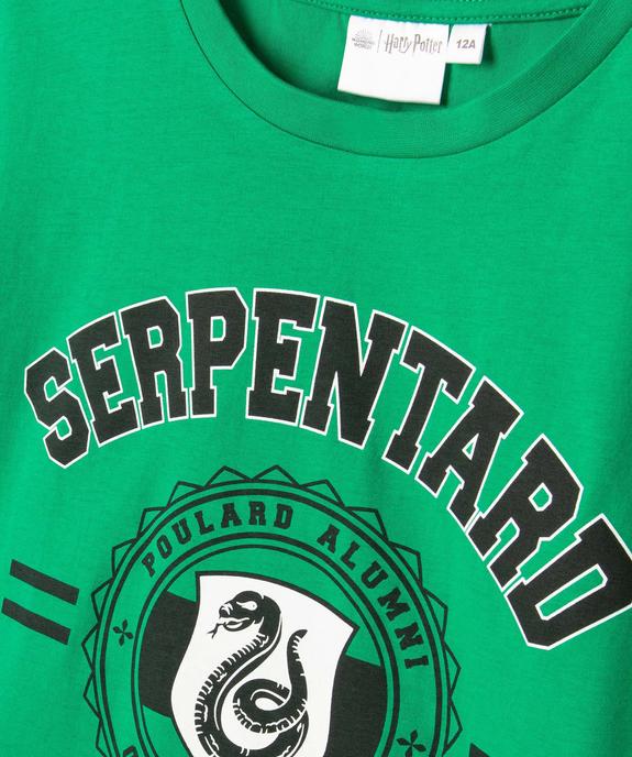 Tee-shirt fille coupe courte avec motif Serpentard - Harry Potter  vue2 - HARRY POTTER - GEMO