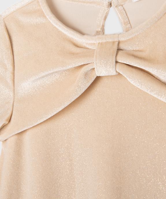 Robe de cérémonie en velours pailleté fille vue2 - GEMO (ENFANT) - GEMO