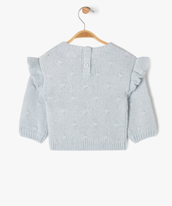 Pull scintillant avec volants sur les épaules bébé fille vue4 - GEMO(BEBE DEBT) - GEMO