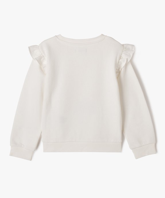 Sweat loose à manches volantées et touches pailletées fille vue3 - GEMO (ENFANT) - GEMO