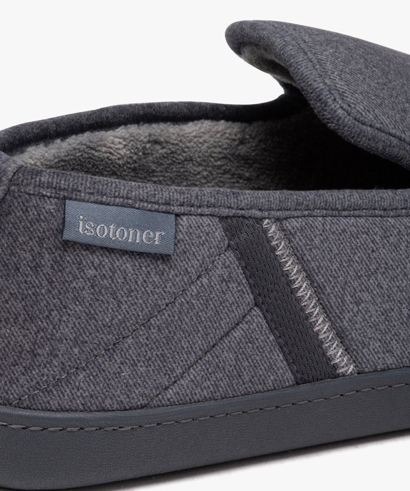 Chausson homme pantoufles en jersey style denim - Isotoner vue6 - ISOTONER - GEMO