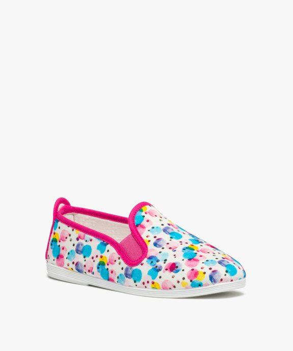 Pantoufles fille couvrantes en toile imprimée vue2 - GEMO (ENFANT) - GEMO