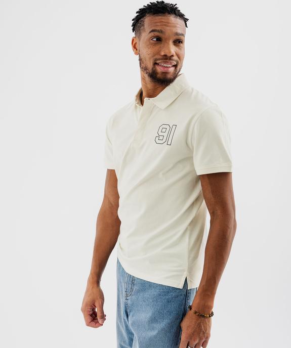 Polo à manches courtes en jersey de coton homme vue1 - GEMO (HOMME) - GEMO