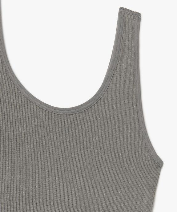 Brassière en maille côtelée à paillettes fille vue2 - GEMO 4G FILLE - GEMO