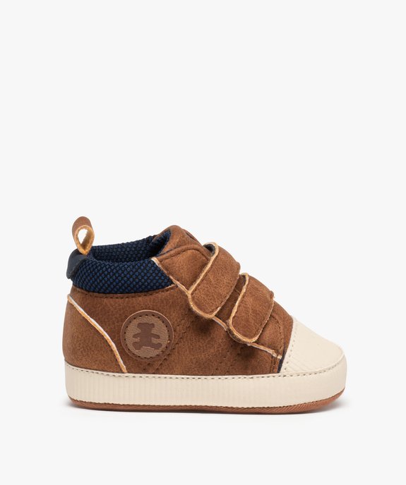 Chaussons de naissance bébé garçon à scratch – LuluCastagnette vue1 - LULUCASTAGNETTE - GEMO