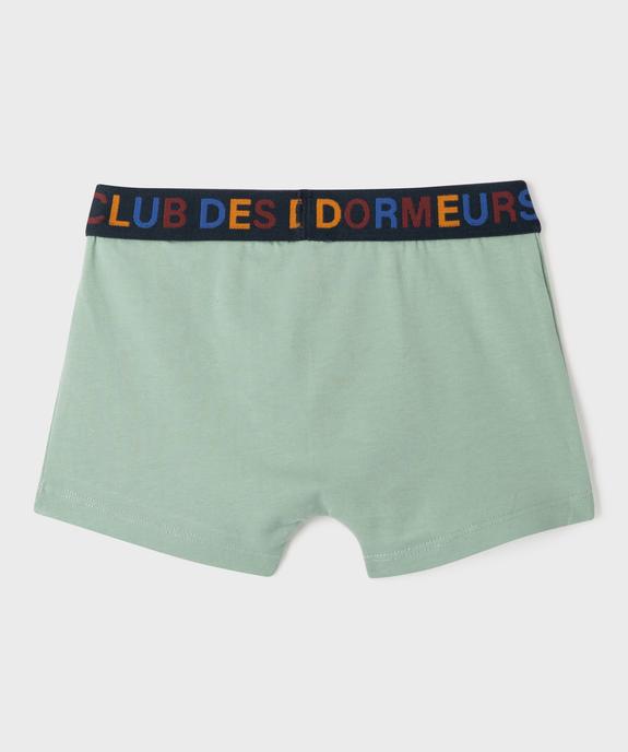Boxers en coton stretch uni avec ceinture fantaisie garçon (lot de 2) vue3 - GEMO 4G GARCON - GEMO