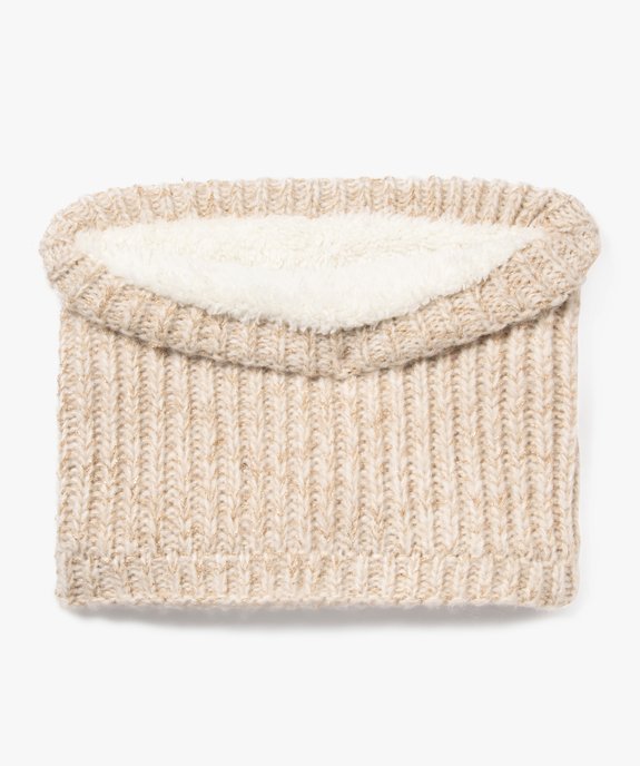 Echarpe snood en maille pailletée avec doublure sherpa fille vue1 - GEMO 4G FILLE - GEMO