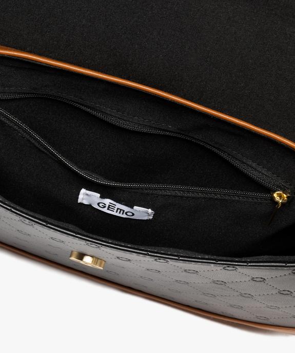 Sac à rabat bicolore avec bandoulière amovible femme vue3 - GEMO (ACCESS) - GEMO