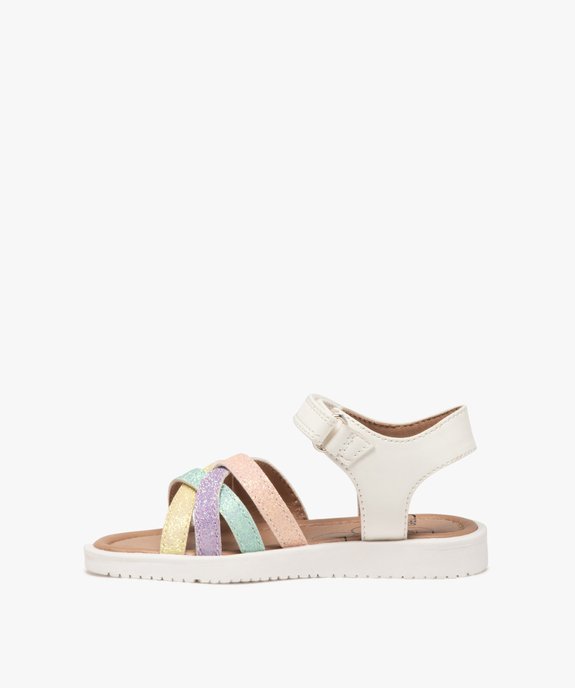 Sandales fille avec brides croisées à paillettes  vue4 - LOVELY WINGS - GEMO