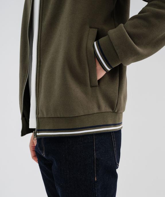 Sweat zippé avec finitions fantaisie homme vue2 - GEMO 4G HOMME - GEMO