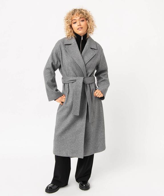 Manteau long aspect drap de laine femme  vue5 - GEMO(FEMME PAP) - GEMO